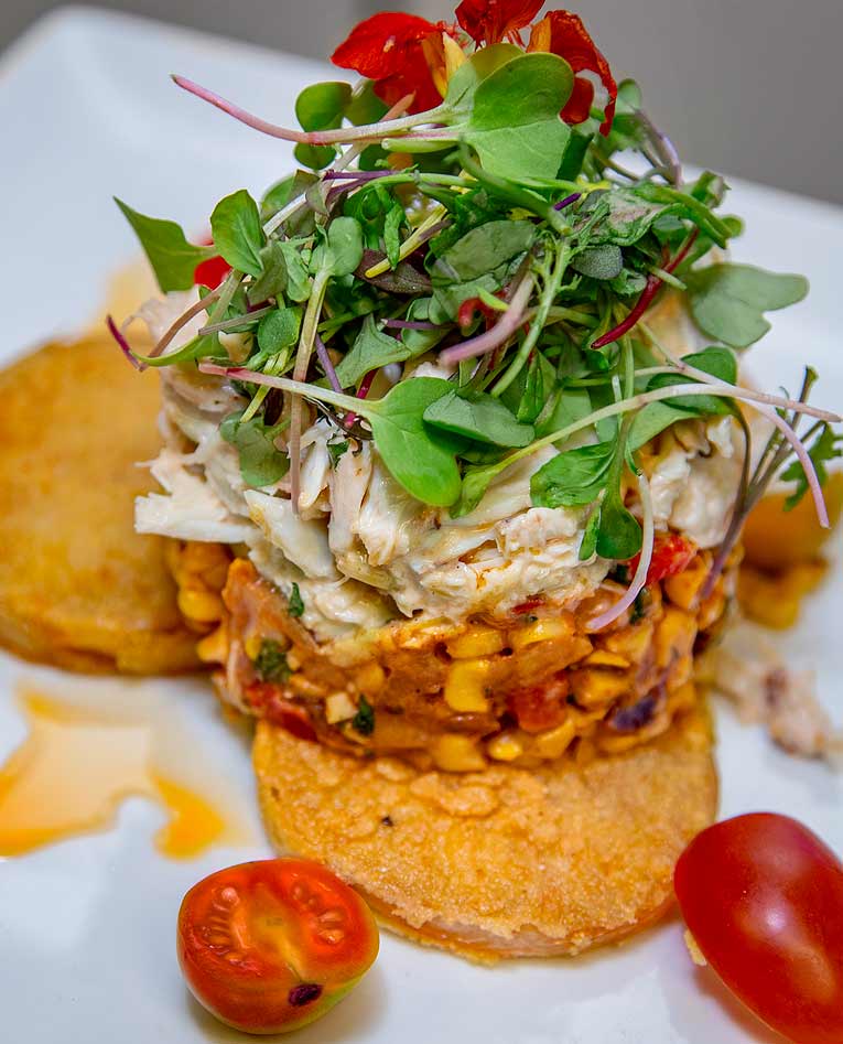 Crab Salad Fried Green Tomatoes